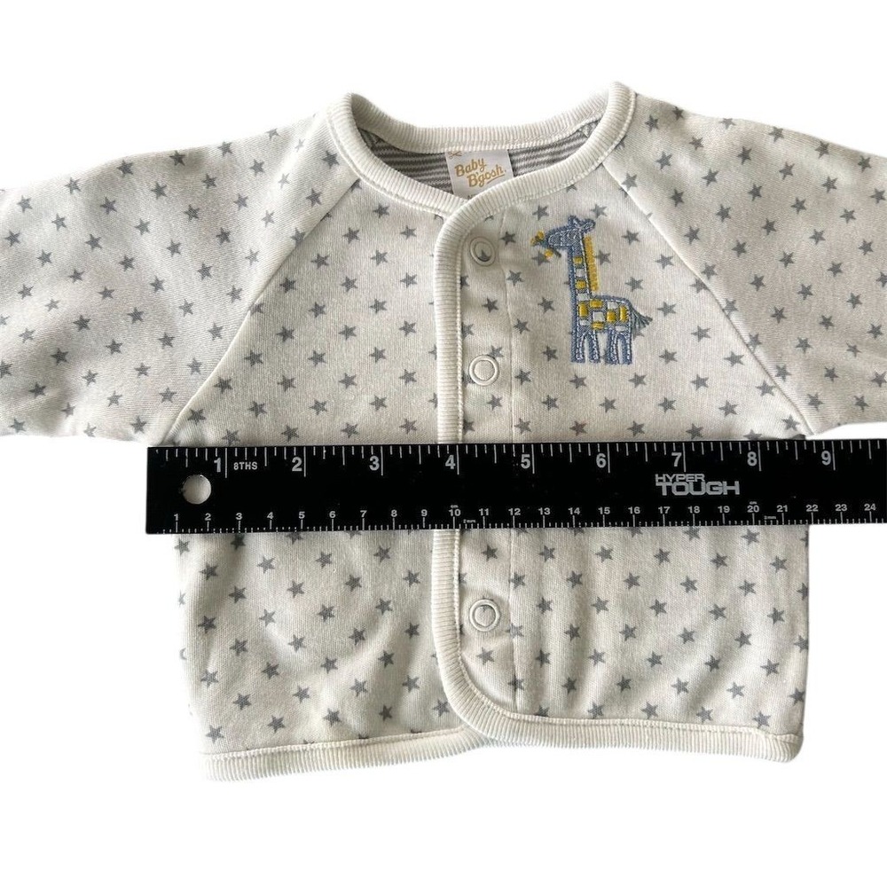 Baby B'gosh Reversible Cardigan Jackets Newborn NB Blue Gray Stars 2-Pack NWT - Picture 9 of 11